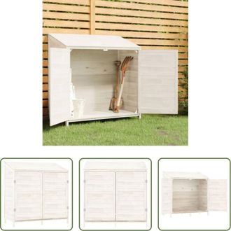 vidaXL vidaXL Capanno da esterno - Capanno da Giardino Bianco 102x52x112cm Legno Massello di Abete