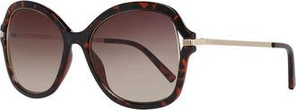 Guess Bruine Butterfly Zonnebril Gradient UV Bescherming - Dames - Zonnebrillen - Bruin - ONE Size - Accessoires