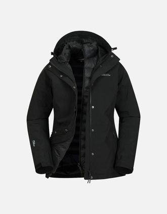 Mountain Warehouse Womens Mountain Warehouse Womens/Ladies Alaskan 3 in 1 Padded Jacket - Black - Size: 20