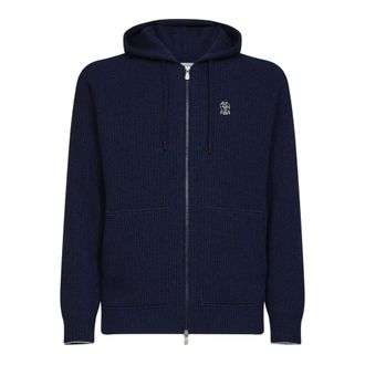 Brunello Cucinelli Heren, Truien, Blauw, Maat: S Kasjmier