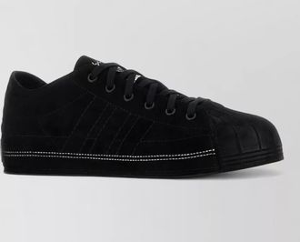 Yohji Yamamoto suede leather lace-up sneakers