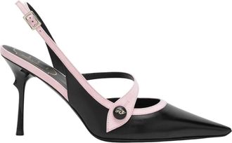 Roger Vivier Strap Slingback T.85 - Dames - Pumps - Zwart - 38 EU - Leer - Schoenen