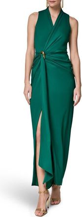DKNY Belt Detail Sheath Maxi Dress in Lawn at Nordstrom, Size 16