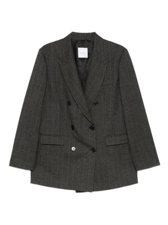 Cenere GB Maglieria double-breasted check jacket - women - Polyester/Viscose/Spandex/Elastane - 46 - Grey