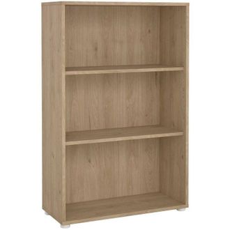 Dmora Dmora - Estante Para Libros Sparto, Estante De Oficina, Porta Libros M&oacute;vil, Biblioteca, 80x34 H124 Cm, Roble