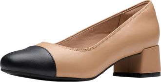 Clarks Womens Iridessa May, Beige Leather, 12