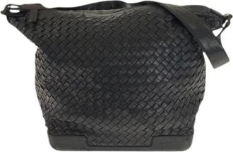 Bottega Veneta Pre-owned Leren Schoudertas Zwart - Dames - Pre-owned - Zwart - Maat: ONE Size Leer