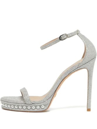 Stuart Weitzman Nudist glitter sandals - Silver