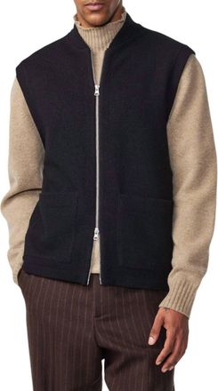 Nn.07 Boiled Merino Vest In Black