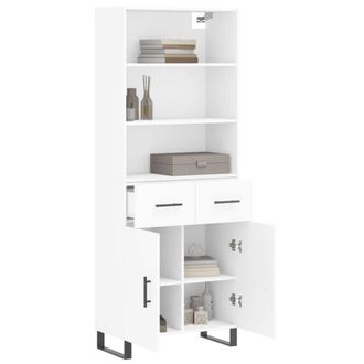Berkfield Home Highboard White 69.5x34x180 cm Engineered Wood