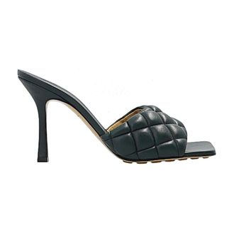 Bottega Veneta Heeled Mules, female, Green, Size: 9 US Padded Sandal