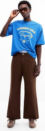 Djab Mens Heavy twill 5-pocket pant Relaxed flare fit Imported from Seoul