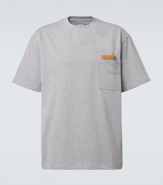 Bottega Veneta Camiseta en mezcla de algod&oacute;n con Intrecciato