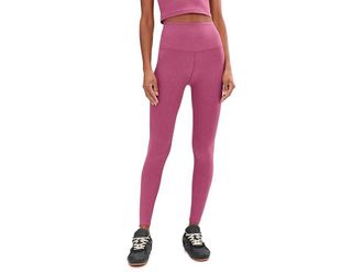 Beyond Yoga Spacedye Caught In The Midi High-Waisted Legging Womens Casual Pants Smooth Mauve Heather : 2XL (US Womens 18-20)