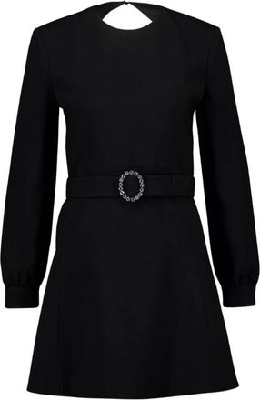 Saint Laurent Backless Mini Dress - Dames - Korte kleedjes - Zwart - M - Kleedjes