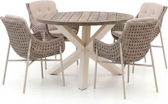 Manifesto Furniture Manifesto Novara/ROUGH-Y &oslash;120cm dining tuinset 5-delig