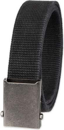 Columbia Unisex-adult Military Web Belt-Adjustable One Size Cotton Strap and Metal Plaque Buckle, Black, One size