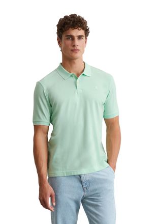 Marc O'Polo Poloshirt MARC OPOLO, Herren, Gr. XXL, blau (dusty aqua), Jersey, Obermaterial: 95% Baumwolle, 5% Elasthan, regular fit, Rippb&uuml;ndchen, Shirts Poloshir