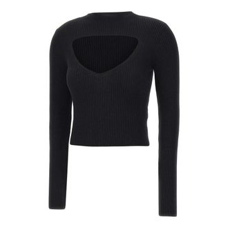 Diesel Round-neck Knitwear, female, Black, M, M-Olina Jumper