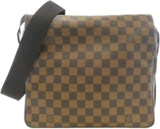 Louis Vuitton Borsa a tracolla Pre-owned in tela rivestita Damier Naviglio - - Pre-owned - Donna - Marrone - ONE SIZE