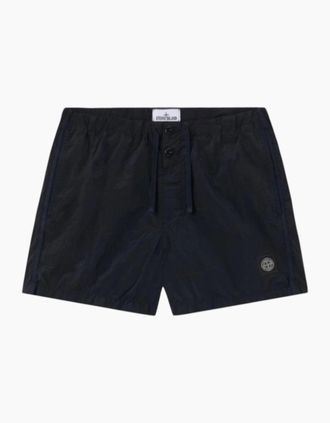 Stone Island Mens Stone Island Nylon Metal Navy Shorts - Cream - Size: 37/36/32