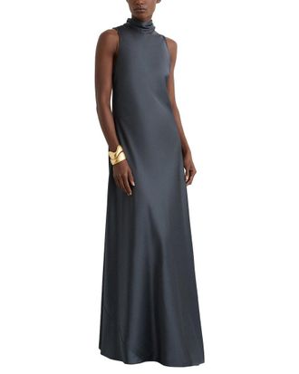 Reiss Fae Satin Cape Maxi Dress