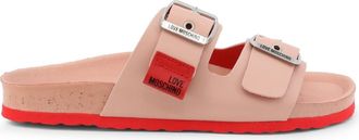 Love Moschino Buckle-detailed Leather Sandals