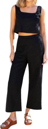 Emerson Fry Roma Pant In Black Linen