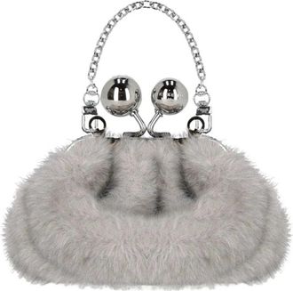 Max Mara Pasticcino Tubo Mini Clutch - Dames - Clutches - Grijs - ONE Size - Tassen