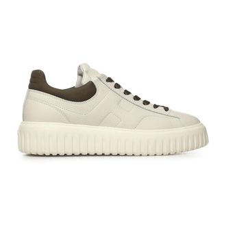 Hogan Sneakers, male, Beige, Size: 10 1/2 US H-Stripes Sneaker