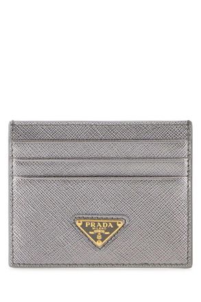 Prada Silver Leather Card Holder