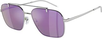 Emporio Armani EA2150 30154V Mens Sunglasses Silver Size 57