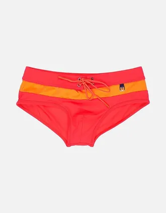 HOM Hom Mens Barbado Swim Midi Briefs, Red - Size: 33/32/32