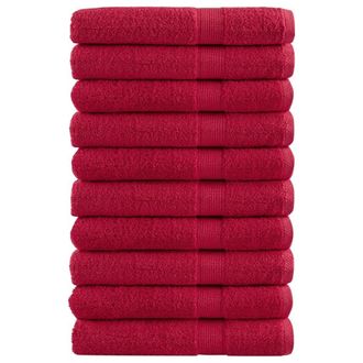 Berkfield Home Premium Sauna Towels SOLUND 10 pcs Red 80x200 cm 600 gsm