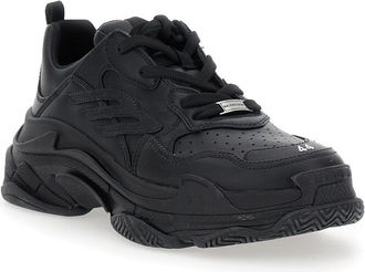 Balenciaga Mens Black Sneaker With 3b Logo Polyurethane Trainers