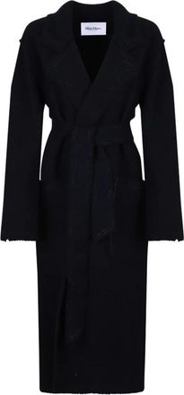 Max Mara Jene Coat - Dames - Jas met riem - Zwart - M - Wol - Jassen