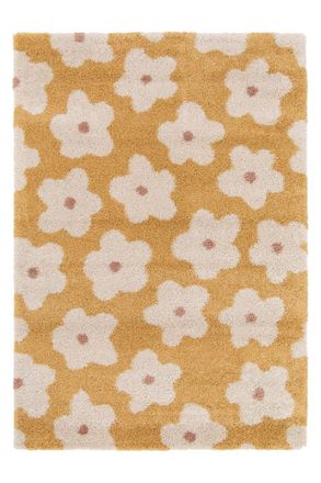 AFK Living Alfombra infantil gruesa y cómoda amarillo 120 x 170 cm