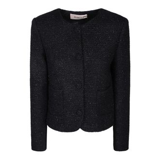 Blanca Vita Tweed Jackets, female, Black, Size: 2XL Glinda Jacket
