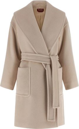 Max Mara Cloruro Coat - Dames - Jas met riem - Beige - S - Jassen