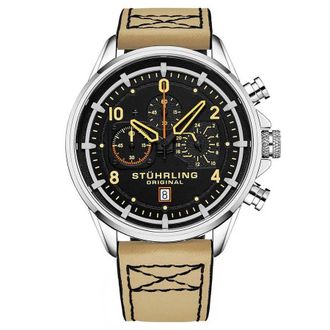 St&uuml;hrling Aviator Black Dial Mens Watch M15552