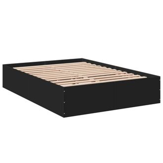 Berkfield Home Modern Bed Frame without Mattress Black 120x190 cm Small Double