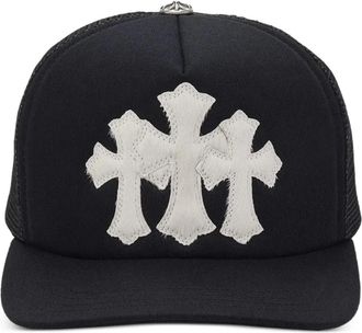 Chrome Hearts Triple Cross Cemetery mohair hat - Black