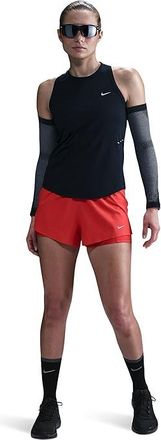 Nike Swift Dri-FIT Running Tank Top Womens Clothing Black/Reflective Silver : 2XL (US 20-22), Mesh/Polyester/Spandex