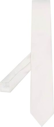Tagliatore White Solid Colored Tie