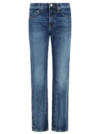 Khaite Farley Lykens blaue Baumwolljeans