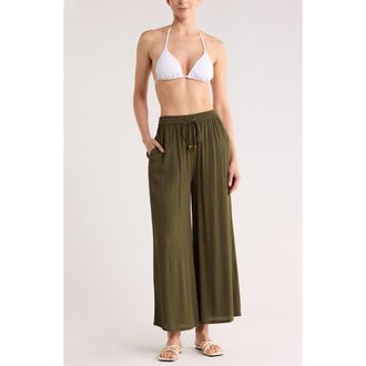Nordstrom Rack Easy Gauze Cover-Up Pants in Olive Sarma at Nordstrom Rack, Size X-Small