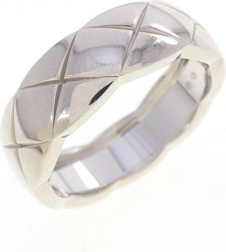 Chanel White Gold White Gold (18K) Band Ring (Pre-Owned)