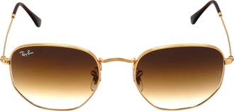 Ray-Ban Hexagonal Light Brown Gradient Unisex Sunglasses RB3548 001/51 54