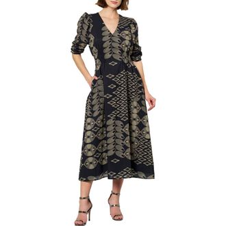 Ciebon Biarritz Abstract Mixed Print Dress in Black Multi at Nordstrom Rack, Size X-Small