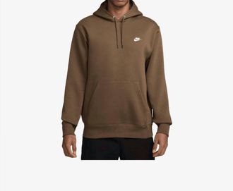 Nike MenS Club Hoodie In Brown